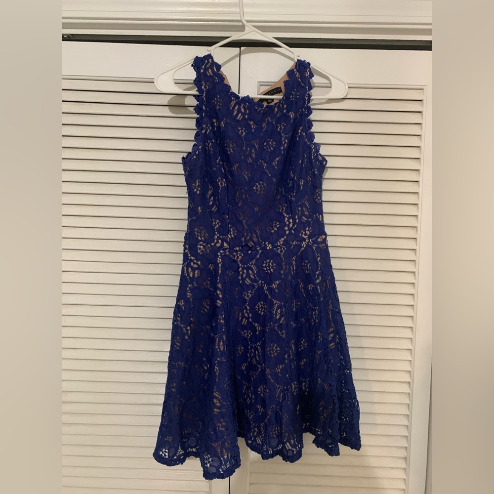 City Studio Lace Blue Dress